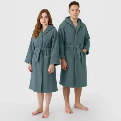 Accappatoio azzurro taglia S/M Chevron