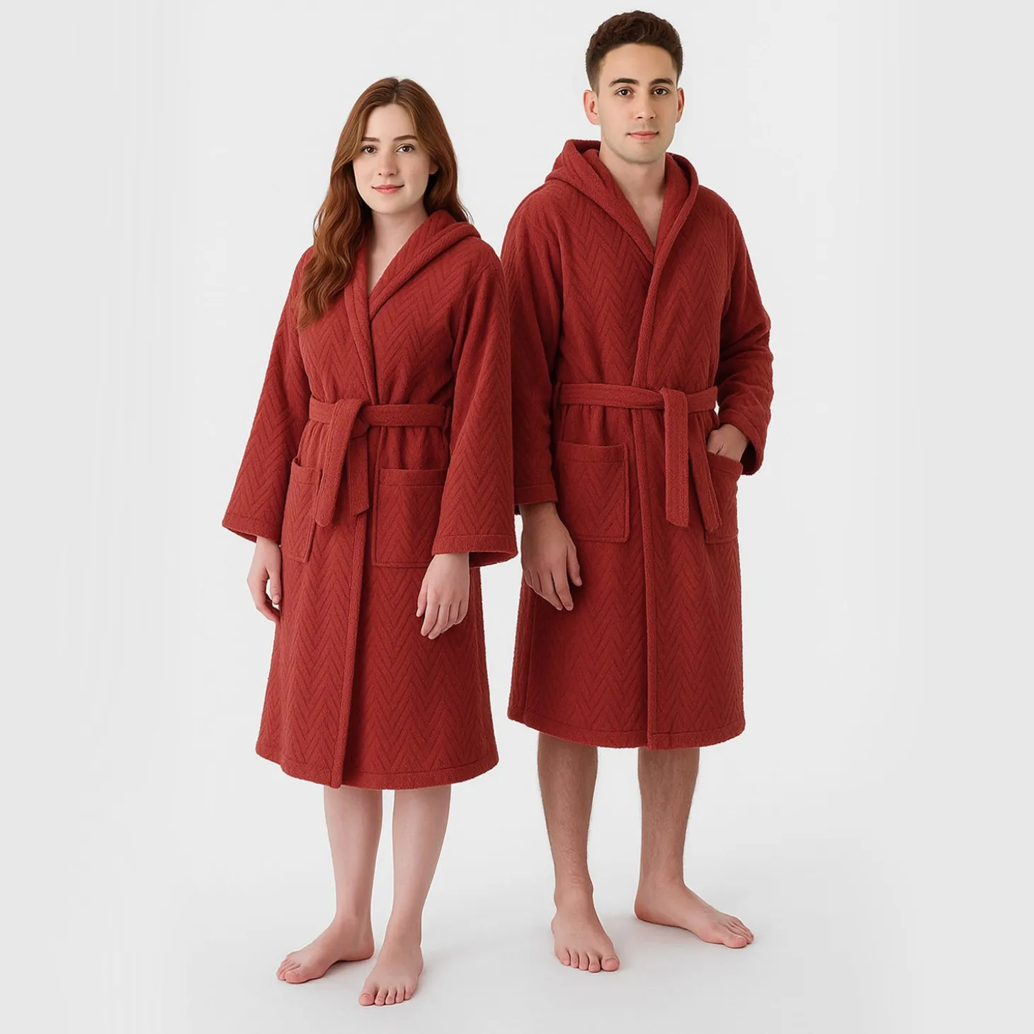Accappatoio bordeaux taglia S/M Chevron