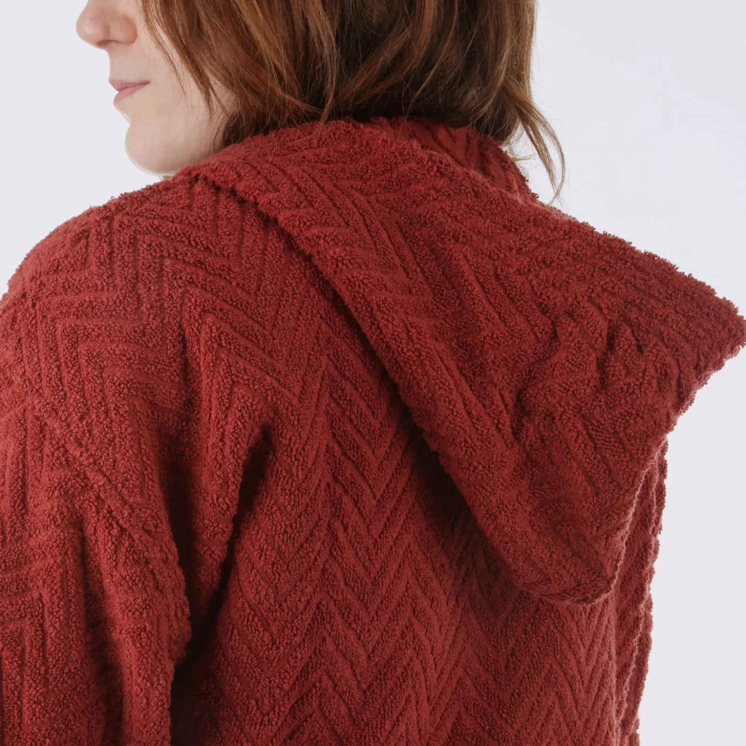 Accappatoio bordeaux taglia S/M Chevron