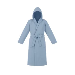 Accappatoio con cappuccio cotone taglia L/XL blu Spa