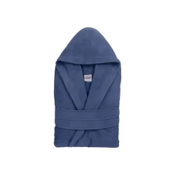 Accappatoio in microfibra blu taglia M/L adulto
