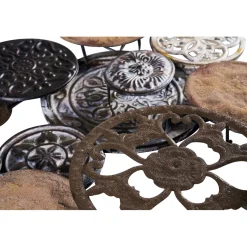 Appendiabiti 5 ganci in ferro nero e grigio