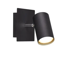 Applique con faretto direzionabile Marley nero Trio