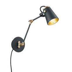 Applique in metallo nero e oro Edward Trio