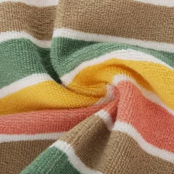 Asciugamano ospite cotone 30x50 cm righe corallo