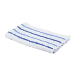Asciugamano ospite 30x50 cm cotone righe blu indaco