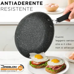 Batteria 9 pezzi perfetta per induzione New Petra Dark