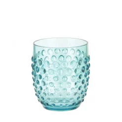 Bicchiere acqua azzurro gocce in plastica 430 ml Dotted