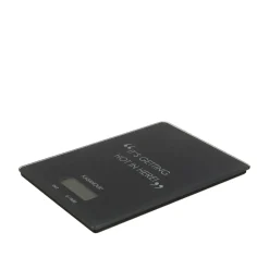 Bilancia da cucina digitale grigia rettangolare con scritta