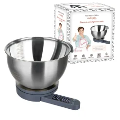 Bilancia da cucina digitale con ciotola 1,3 L in acciaio Fatto in casa da Benedetta
