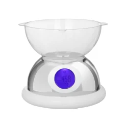 Bilancia da cucina digitale bianca con ciotola Luca Trazzi