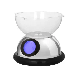 Bilancia da cucina digitale nera con ciotola Luca Trazzi