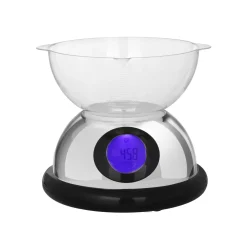 Bilancia da cucina digitale nera con ciotola Luca Trazzi