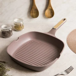 Bistecchiera antiaderente 28x28 cm Taupe