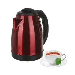 Bollitore elettrico 1,8 L 1500 W rosso in acciaio