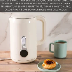 Bollitore elettrico digitale 1,7 L bianco
