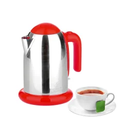 Bollitore K Line rosso da 2200W - in acciaio inox, design Luca