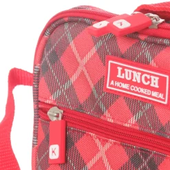 Borsa lunch box tartan con tracolla, da 5 litri