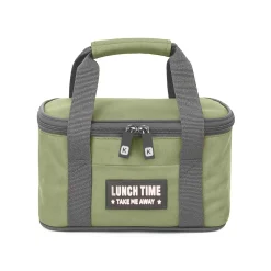 Borsa porta pranzo termica 4,8 L verde con manici