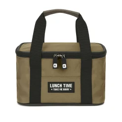 Borsa porta pranzo termica 4,8 L marrone con manici