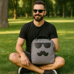 Borsa termica porta pranzo baffi grigio 6,5 L Cooler