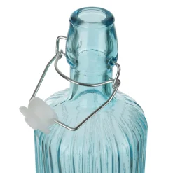 Bottiglia acqua azzurra 1 L tappo a scatto Aqualuxe