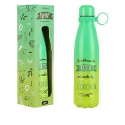 Bottiglia termica 500 ml scritta Mi cade la corona