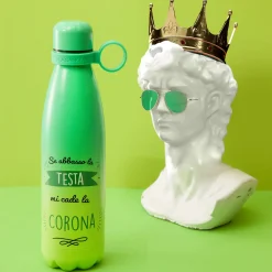 Bottiglia termica 500 ml scritta Mi cade la corona