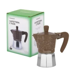 Caffettiera 2 tazze marrone 0 grassi
