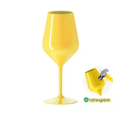 Calice vino in tritan 470 ml giallo