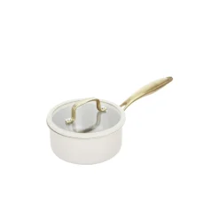 Casseruola 16 cm in acciaio bianco oro California con coperchio