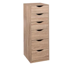 Cassettiera legno 6 cassetti 38x100x33 cm