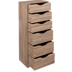 Cassettiera legno 6 cassetti 38x100x33 cm