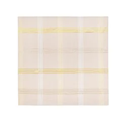 Centrotavola natalizio tartan beige e oro