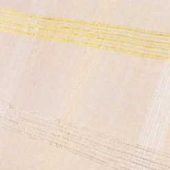 Centrotavola natalizio tartan beige e oro