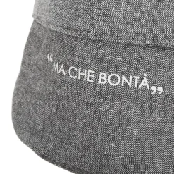 Cestino antracite 20x14x15 cm con scritta in misto cotone