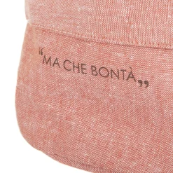 Cestino pane ruggine 20x14x15 cm con scritta in misto cotone