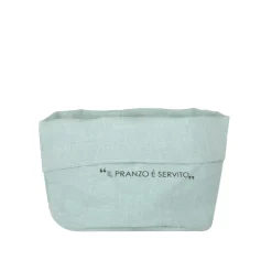 Cestino verde 27x17x10 cm con scritta