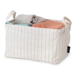 Cestino 32x23 cm bianco a righe Tivoli Domopak Living