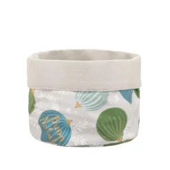 Cesto pane natalizio palline ottanio