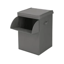 Cesto portabiancheria grigio 36x36x55 cm