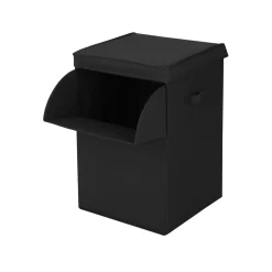 Cesto portabiancheria nero 36x36x55 cm