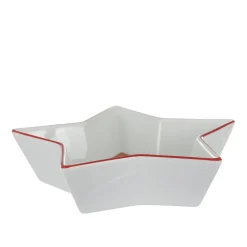 Ciotola antipastiera a stella natalizia 21x5 cm porcellana