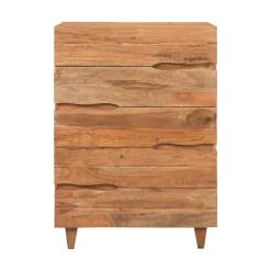 Comò 5 cassetti 81x115x35 cm in legno Maui