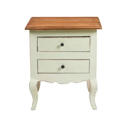 Comodino bianco 2 cassetti 50x60x35 cm