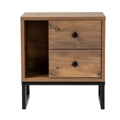 Comodino effetto legno 45,2x50x29,5 cm Glimmer