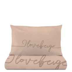 Completo letto 1 piazza e mezza I love beige Quotes