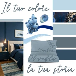 Completo letto 1 piazza e mezza I love blue Quotes