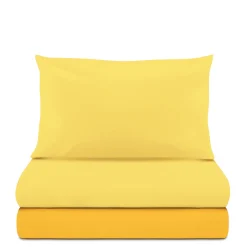 Completo letto  1 piazza e mezza giallo in microfibra