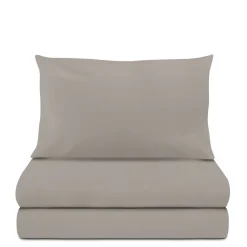 Completo letto 1 piazza e mezza cotone grigio New Cotton